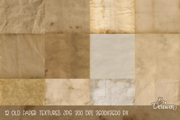 12 Old Paper Textures for Printable Paper Projects