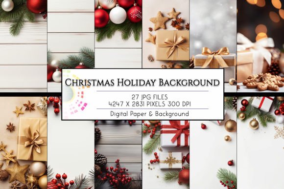 27 Festive Backdrops for Your Christmas Designs