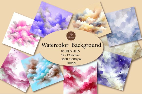 80 Watercolor Digital Papers: A Designer's Texture Toolkit