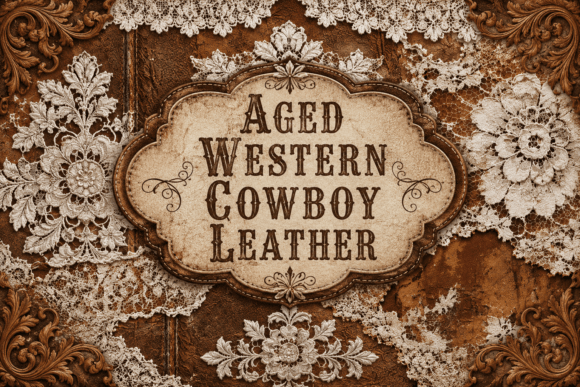 Aged Western Cowboy Leather: Vintage Charm for Modern Design