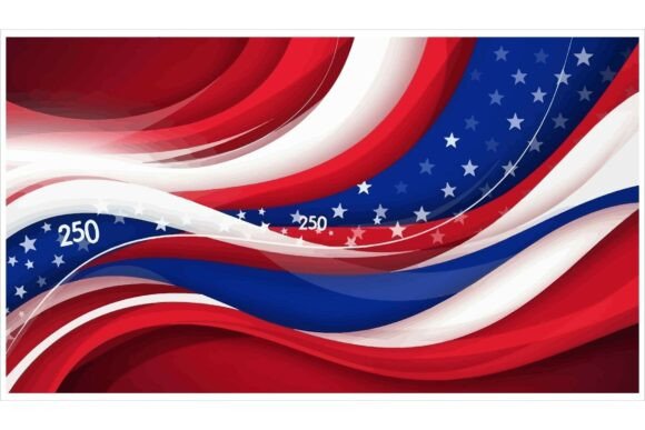 American Flag Design with Wavy Stripes: A Fresh Take on Patriotism