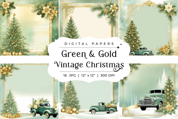 Christmas Pastel Green Gold Junk Journal: A Designer's Guide