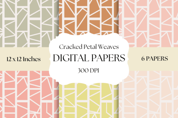 Cracker Petal Weaves Digital Papers: Textured Elegance