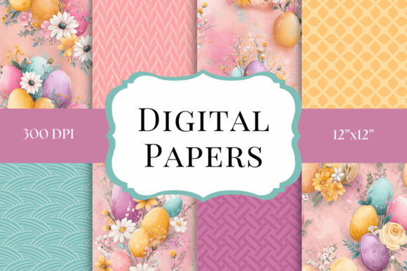 Easter Pastel Digital Papers: A Fresh Palette for Spring Projects