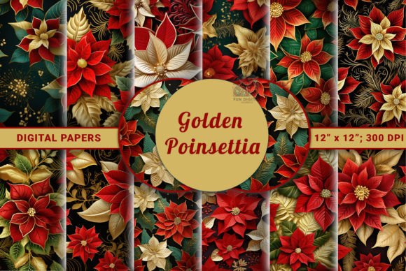 Elevate Holiday Projects with Luxury Poinsettia Christmas Papers