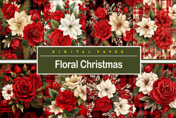 Floral Christmas Pattern: Blending Holiday Spirit with Botanical Elegance