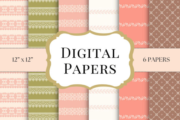 Folk Lace Digital Papers: Adding Handcrafted Texture to Your Projects