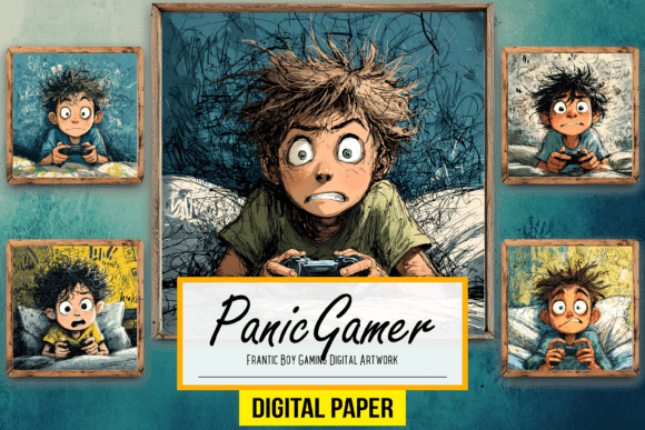 Frantic Boy Gaming Digital Backdrop Arts: Unleash Chaotic Energy