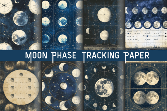Moon Phase Tracking Paper: Celestial Design for Modern Makers