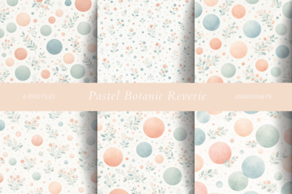Pastel Botanic Reverie: A Gentle Touch for Modern Design