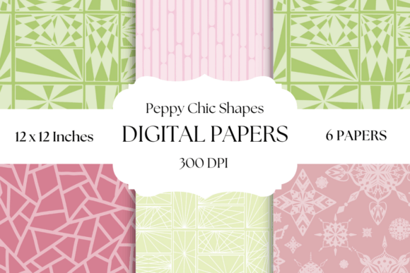 Peppy Chic Shapes Digital Papers: A Burst of Creative Joy