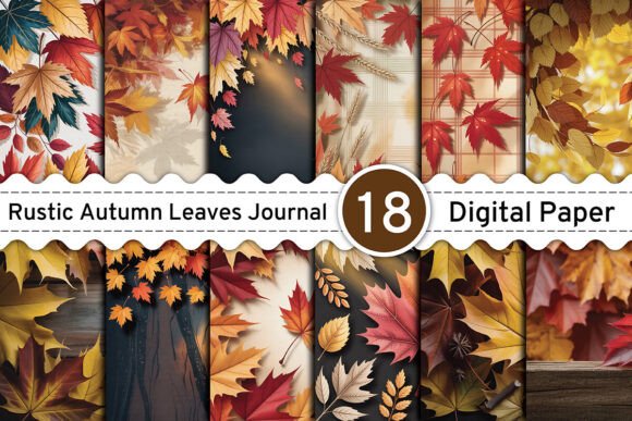 Rustic Autumn Leaves Digital Paper Pack: Your Project's New Foundation