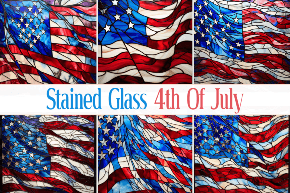 Stained Glass Patriotic: Digital Art for Bold Projects