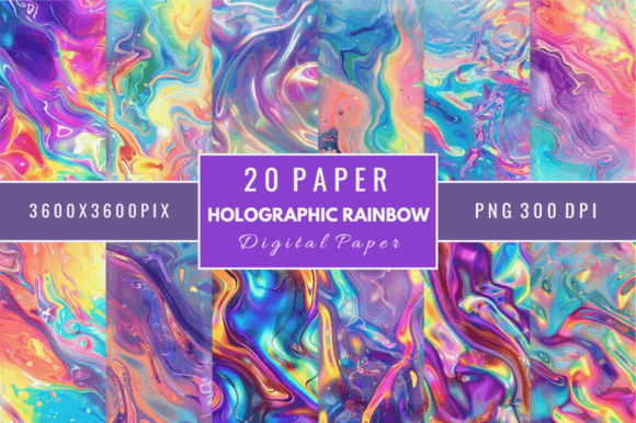 Unlocking Creativity with Holographic Rainbow Digital Papers