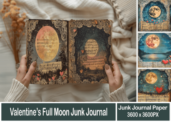 Valentine’s Full Moon Junk Journal: A Digital Craft Revolution
