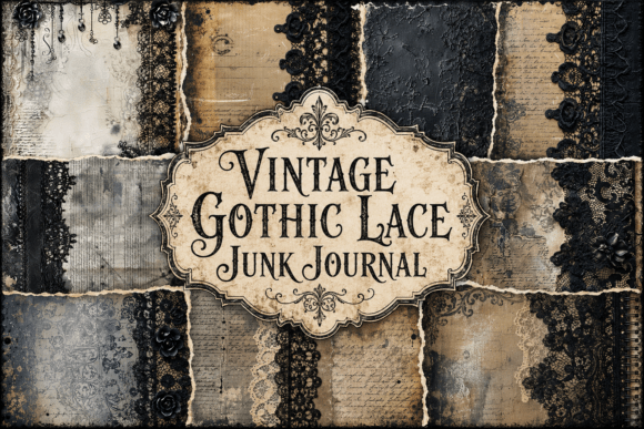 Vintage Gothic Lace Junk Journal: Unlocking Moody Elegance