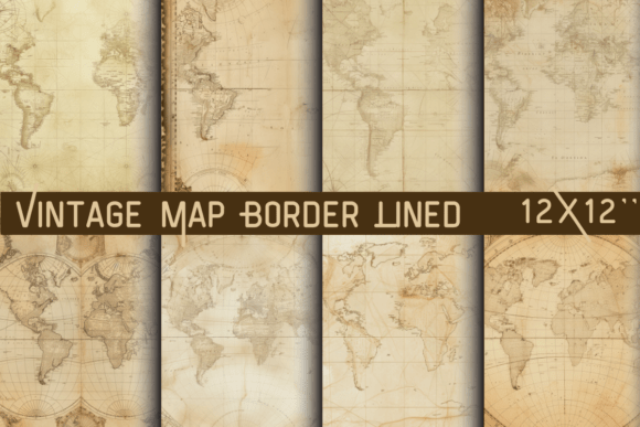 Vintage Map Border Lined Paper: A Designer's Toolkit for Timeless Storytelling